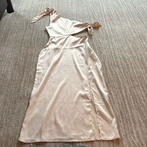 Satin cut out tie dress small